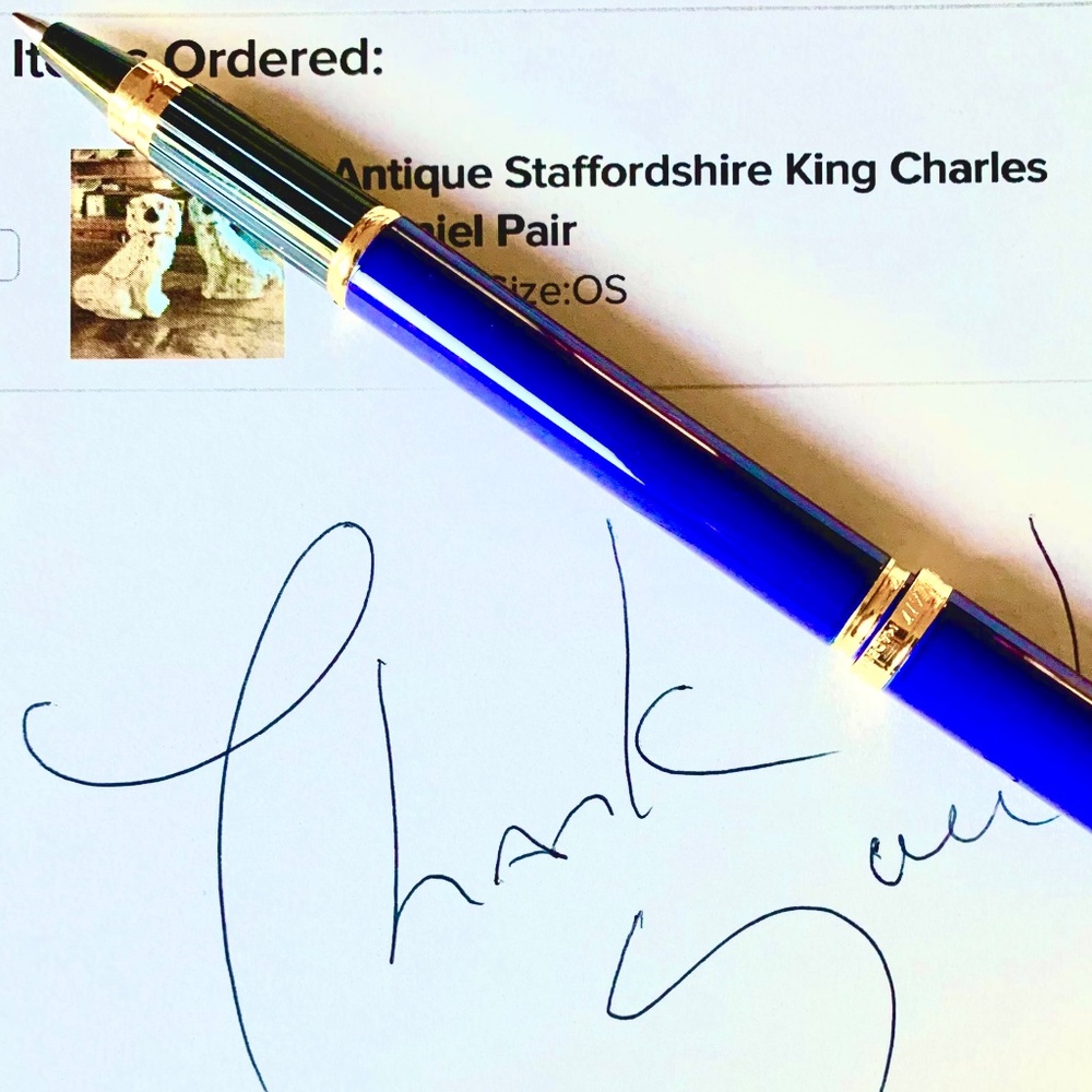 Waterman Lady Charlotte Mini Rollerball Pen Blue w/ Case